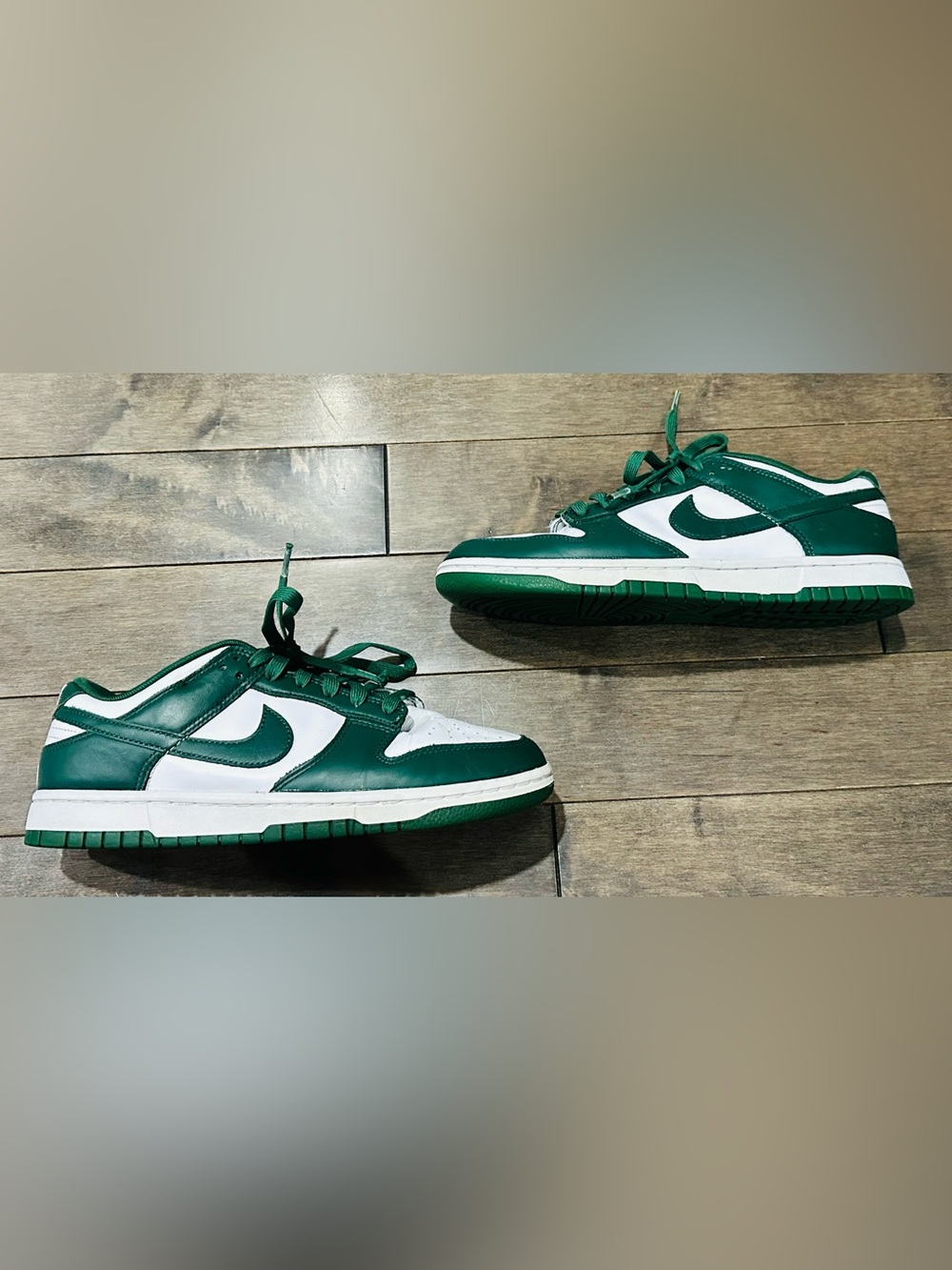Nike Men’s Sz 8/ Women’s Sz 10 Spartan Green Dunk Low Michigan State Sneakers